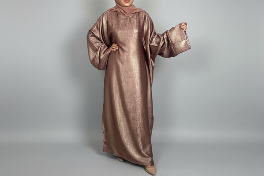 Shimmer Two toned Kaftan with ties in One Size