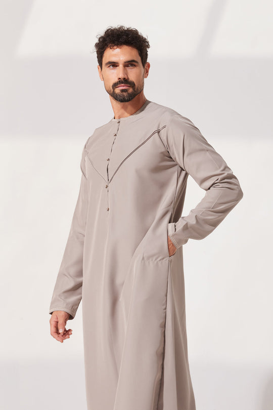 Faris Emirati Thobe/Jubba - Taupe