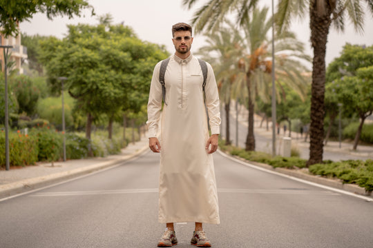 AAR2422 Al Ameer Latest Thobe/Jubba - Cream