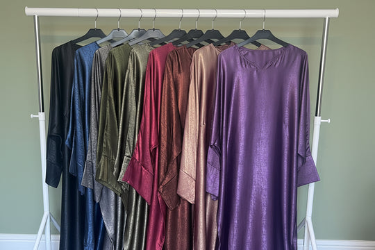 Shimmer Two toned Kaftan with ties in One Size