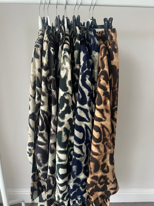 Animal printed 3 Button Soft Coords set
