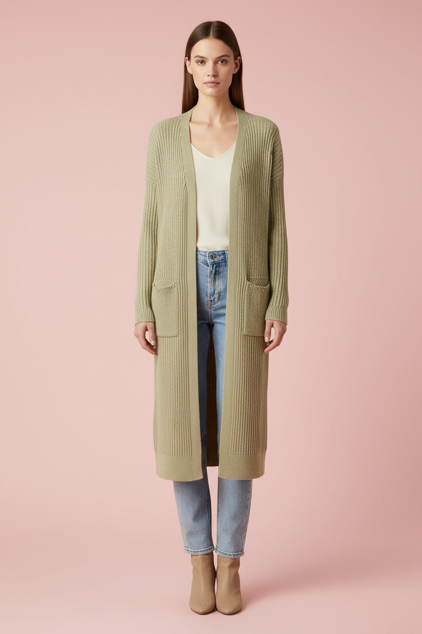 Large Pocket Midi Cardigan