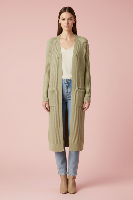 Large Pocket Midi Cardigan