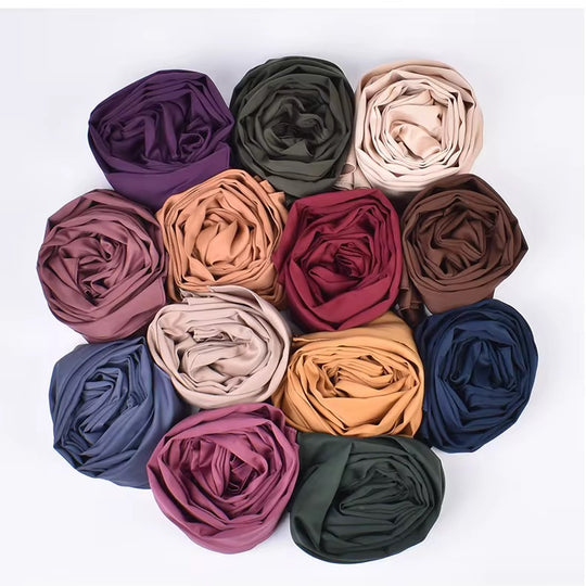 Elegant Grain Satin Hijab/ Scarves