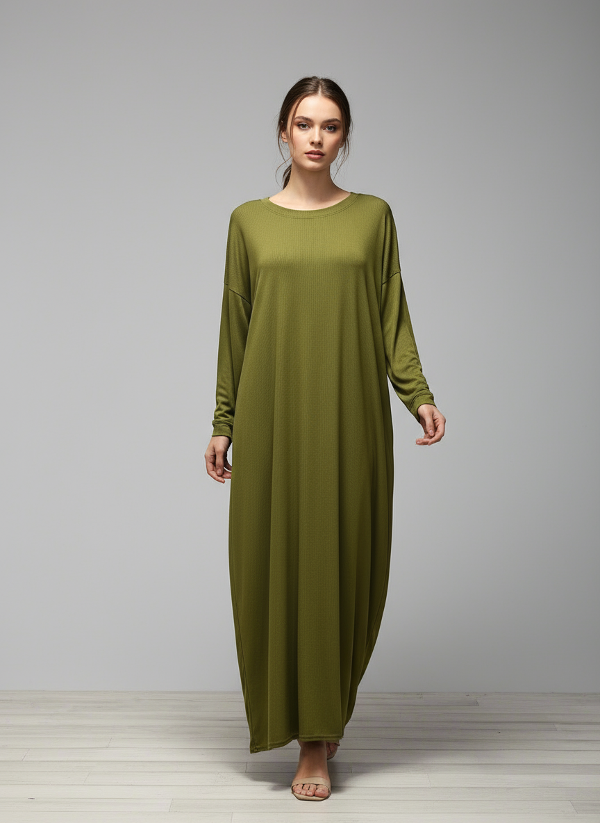 Ribbed comfy midaxi Dress