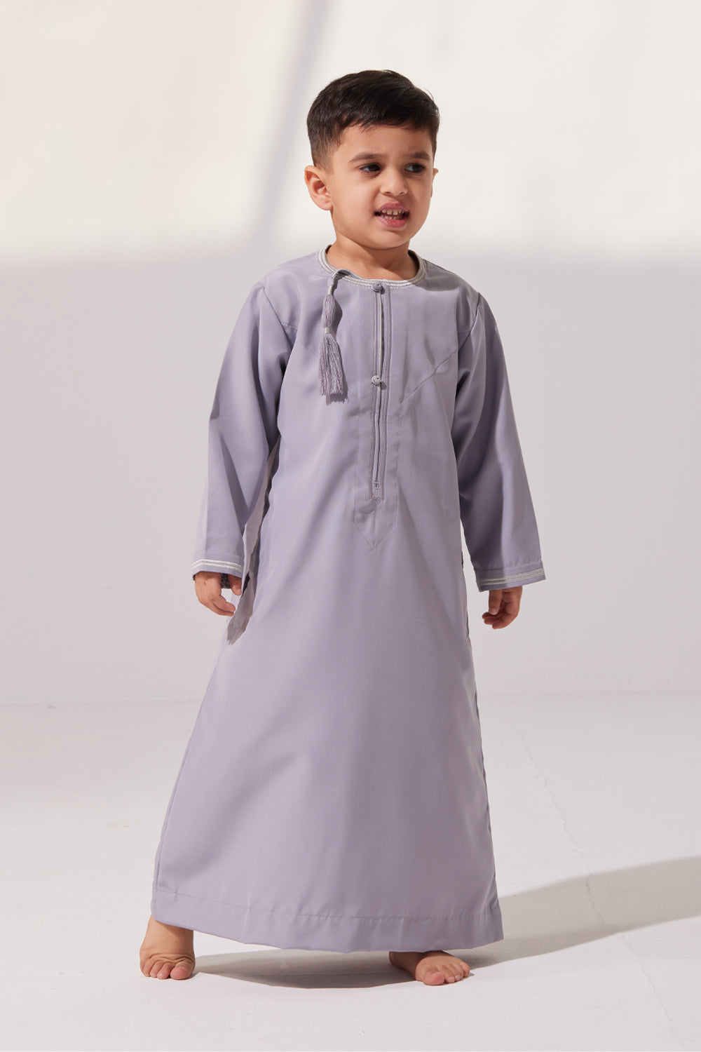 Boys Faris Omani Lilac Jubba/Thobe - Lilac