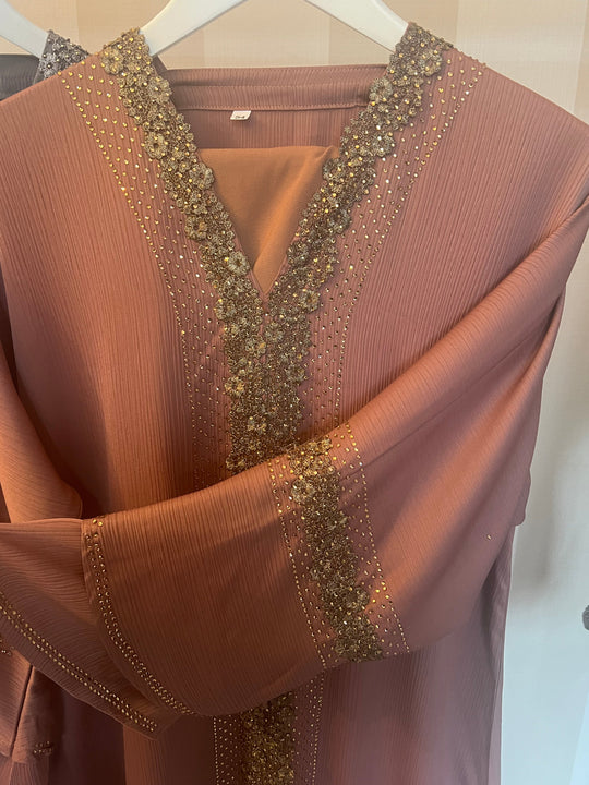 Moroccan style Abayas Copper Rose