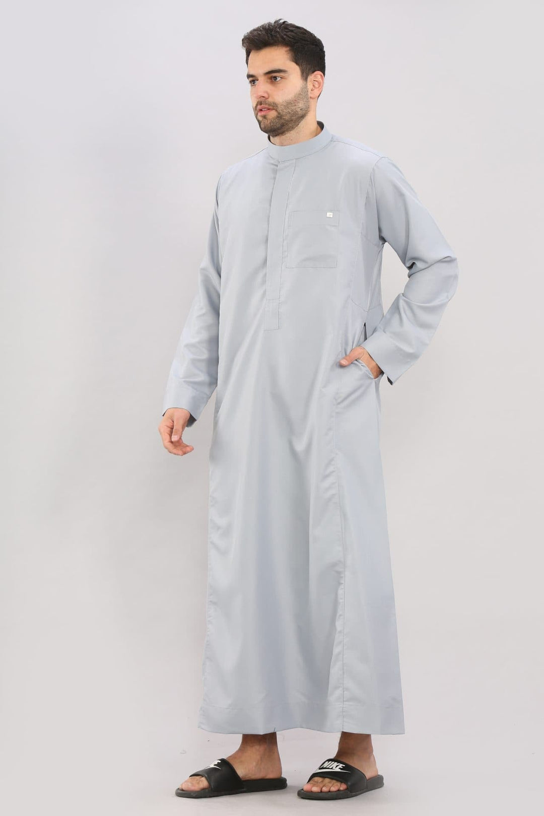 Oxford Collar Thobe/ Jubbah  - Grey