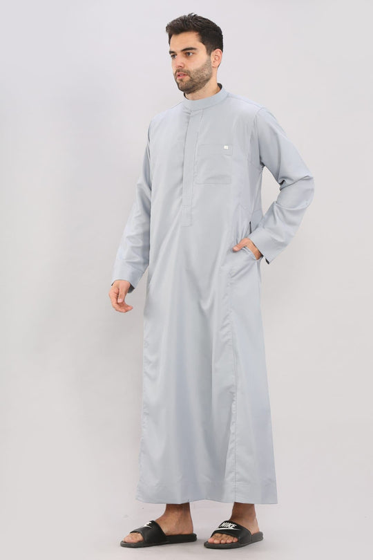 Oxford Collar Thobe/ Jubbah  - Grey