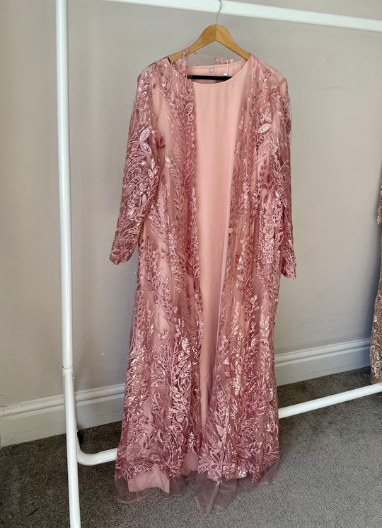 Saqina Embellished Lace Abaya Sets