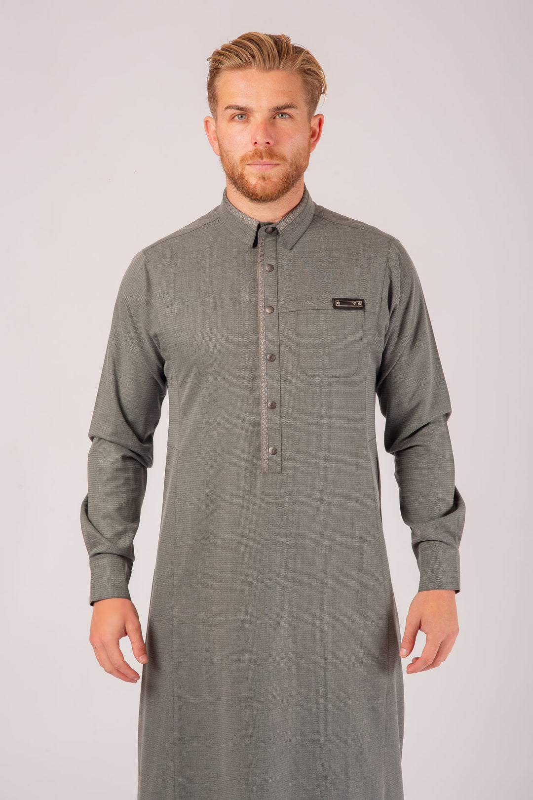 AAR25309 Al Ameer Latest Thobe / Jubba - Grey