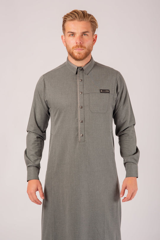 AAR25309 Al Ameer Latest Thobe / Jubba - Grey
