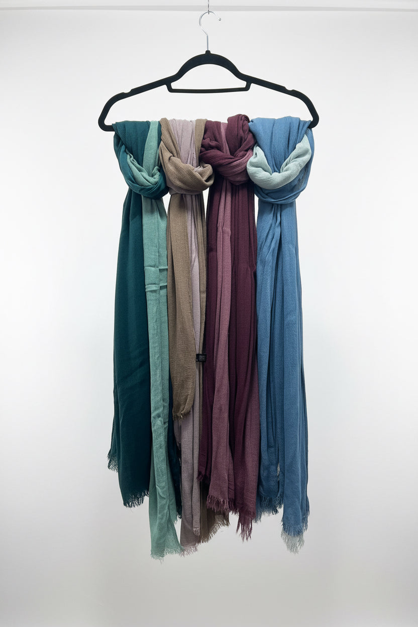 Ombré Crinkle Rayon Viscose Hijab/Scarf