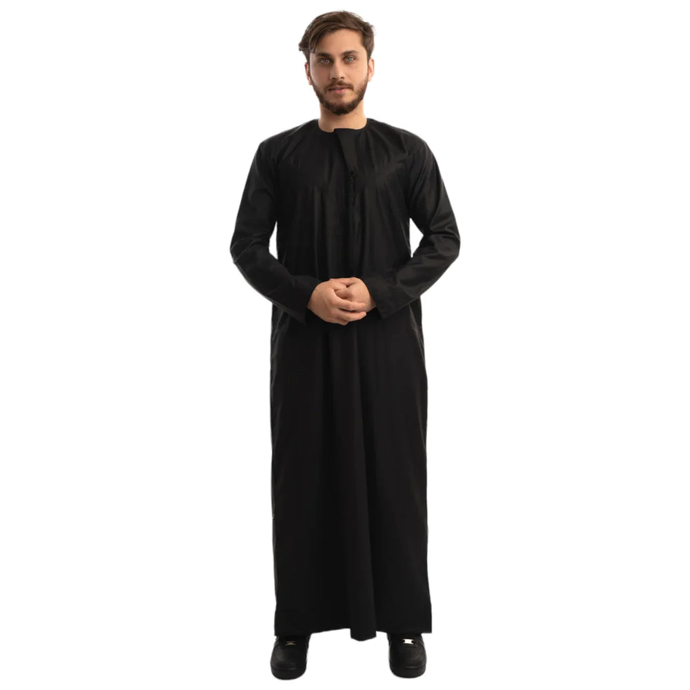 Deluxe Emirati Thobe/Jubbah in Black