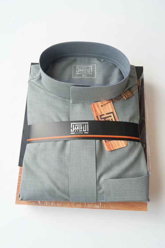 NEW Al Aseel Summer Thobe/ Jubbah with Zip - Blue Grey Z-1003/2