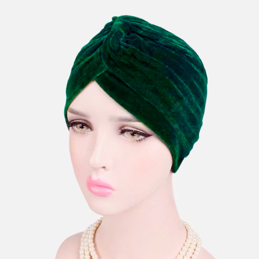 Velvet Ready Turban/ Chemo Cap/ Hat