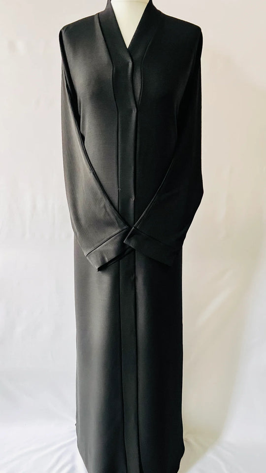 Zoom Abaya with front fastening and scarf- AR