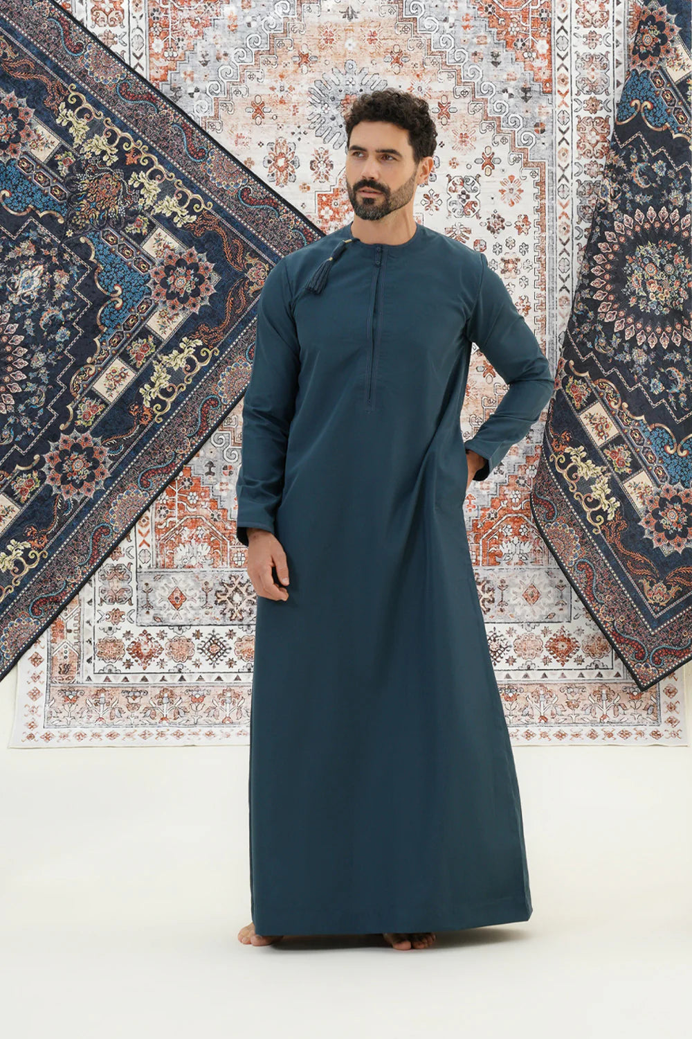 Faris Omani Thobe/Jubba - Aegean Blue