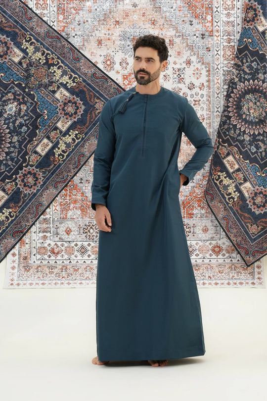 Faris Omani Thobe/Jubba - Aegean Blue