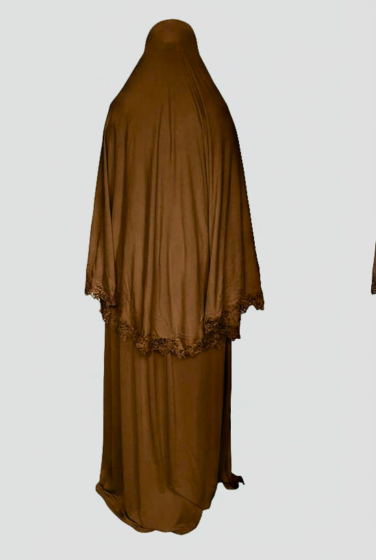 Two piece Prayer set in Jersey with Lace