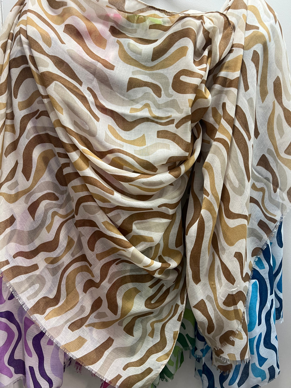 Printed large Cotton Mix scarf/ Hijab