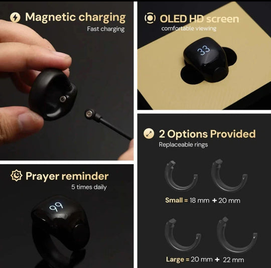 iTasbih Salam Smart Dhikr ring by WESLAMIC