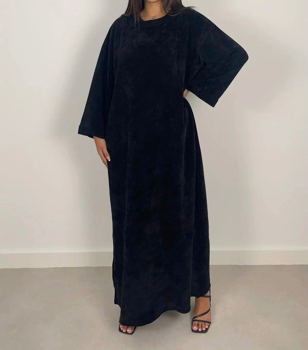 Chenille Velour Winter Midaxi Dress