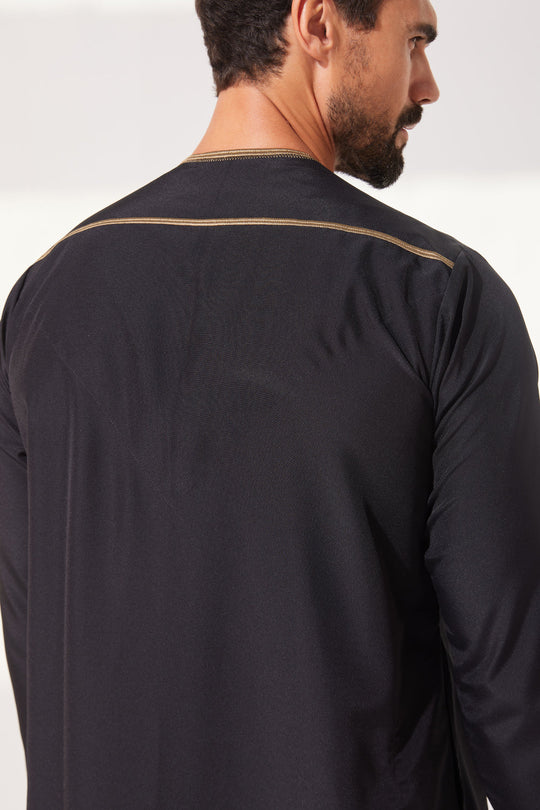 Faris Omani Thobe/Jubba - Black
