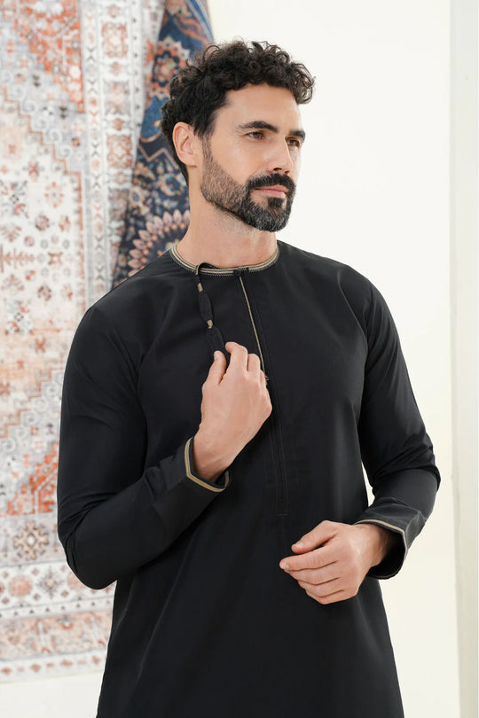 Faris Omani Thobe/Jubba - Black