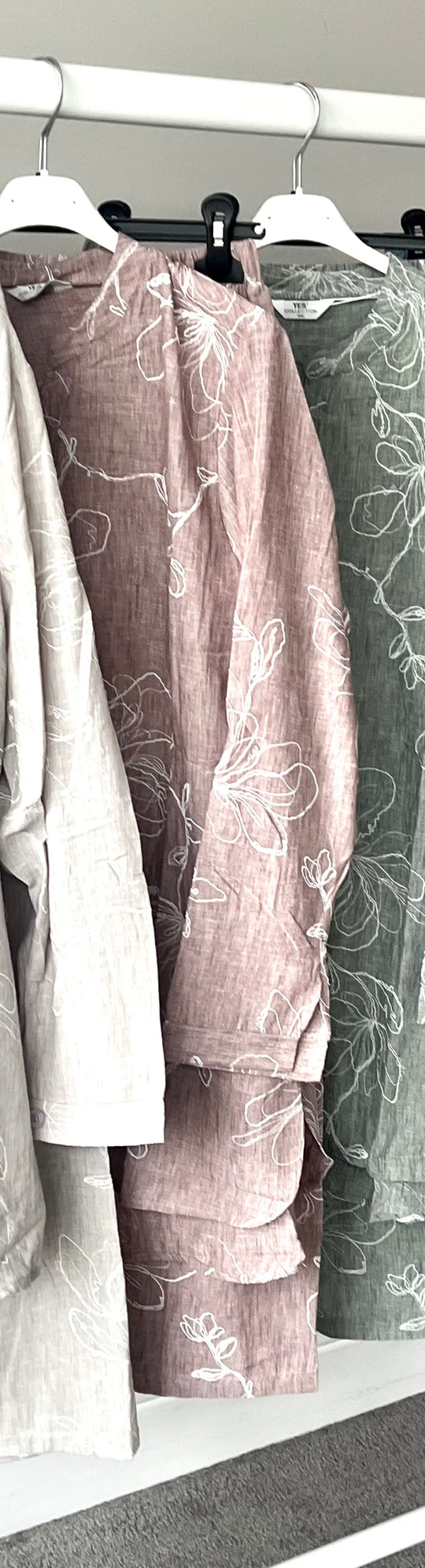 Linen Look Button Pastel Coords set