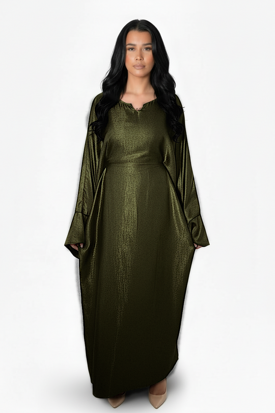 Shimmer Two toned Kaftan with ties in One Size