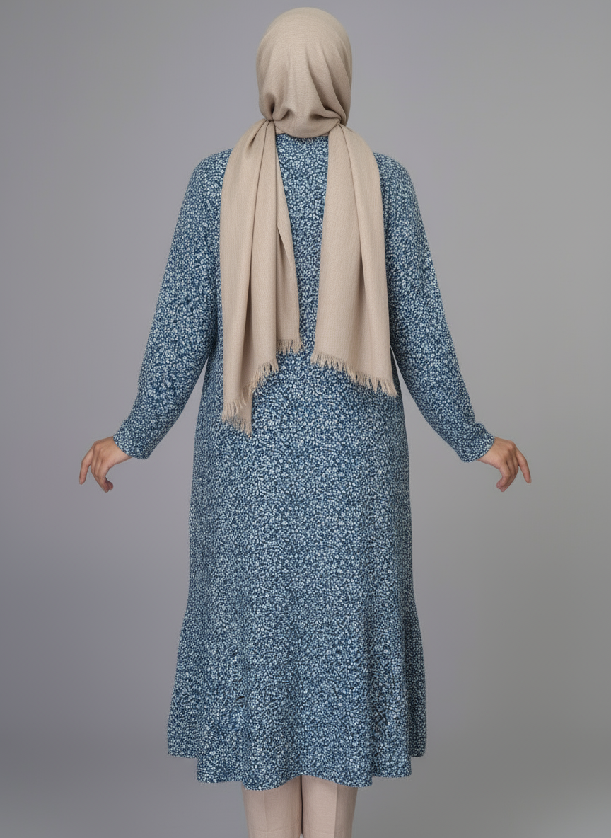 Midi Print Viscose summer Casual Dress