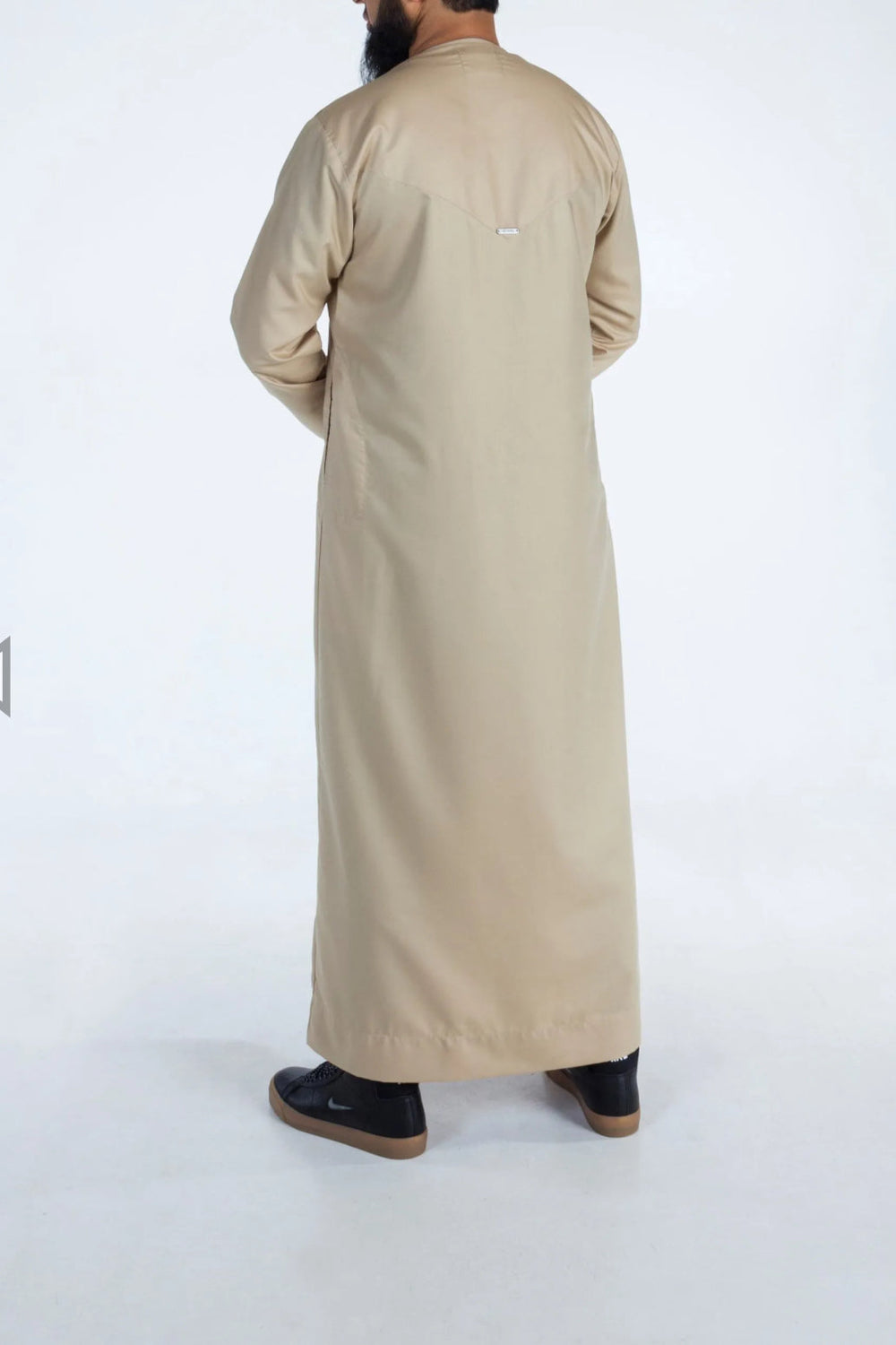Pleated Al Aniq Thobe/Jubbah - Beige