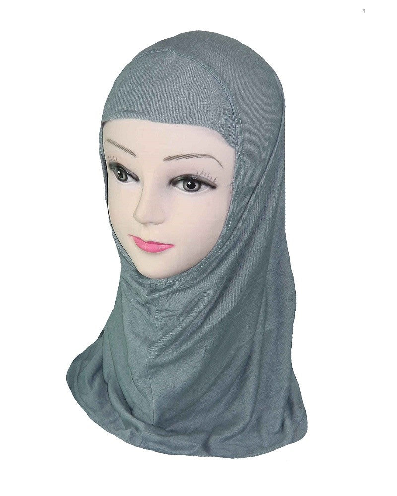 GIRLS PLAIN HIJAB - Grey