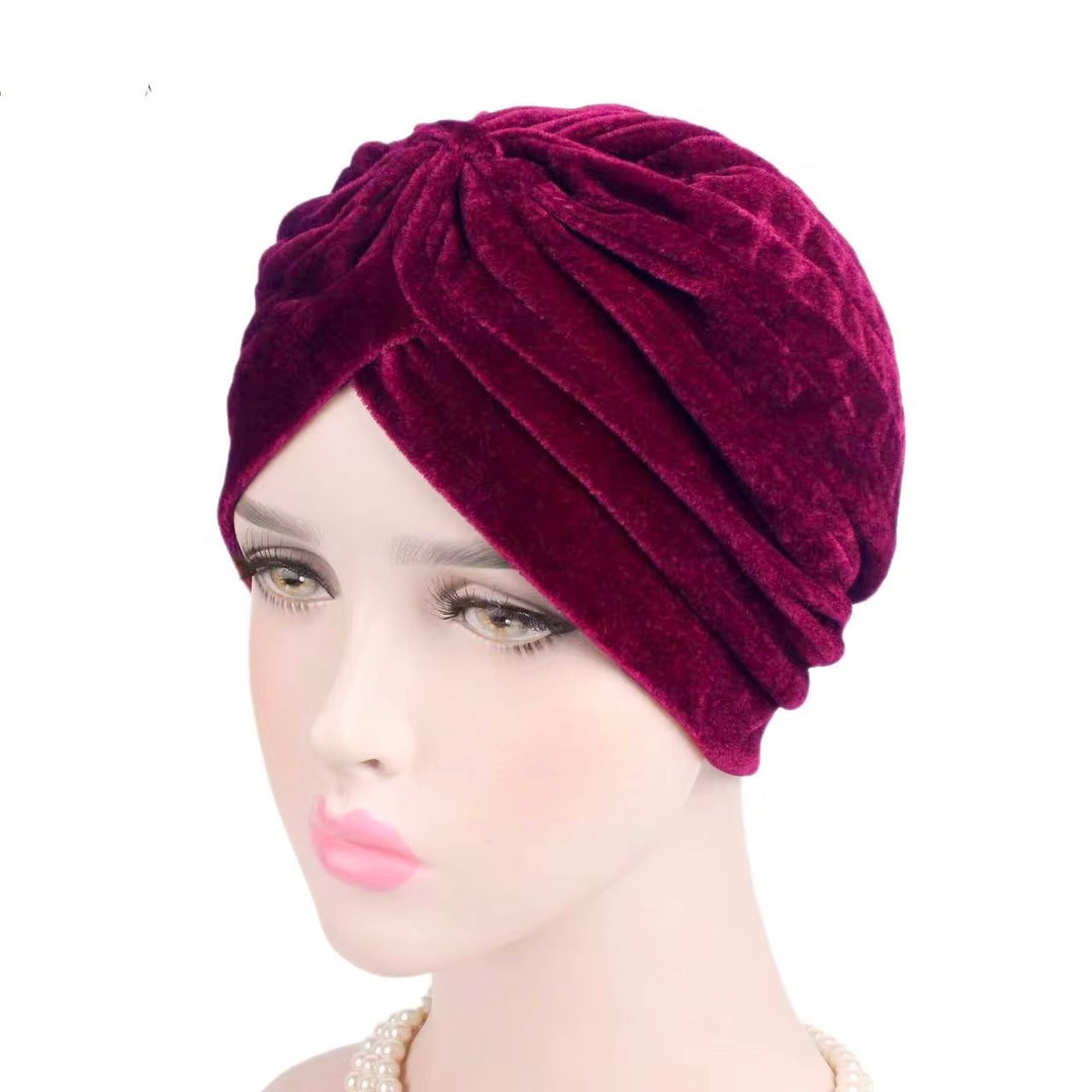 Velvet Ready Turban/ Chemo Cap/ Hat