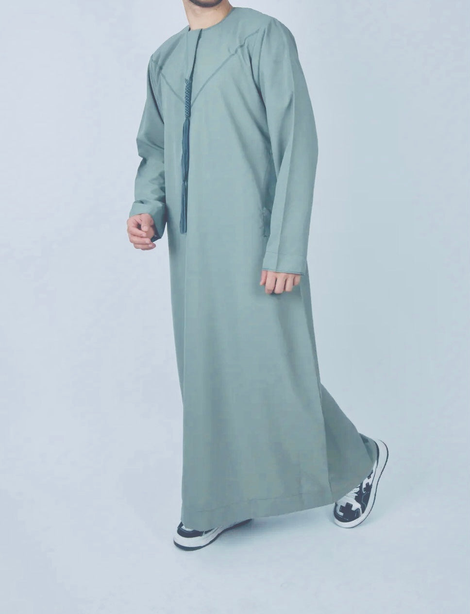 Emirati Zip Jubbah/Thobe - Duck Egg