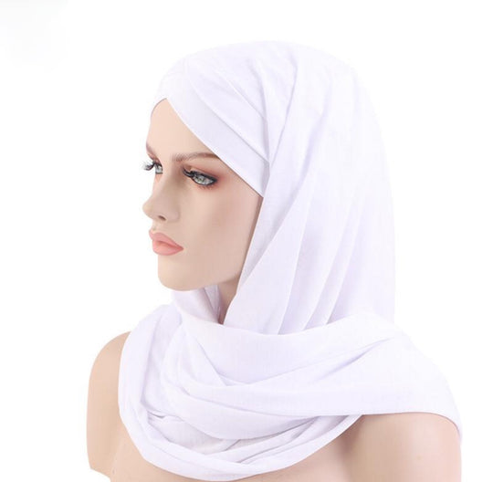 Easy Wear 2 in 1 Jersey Cap and Hijab attached