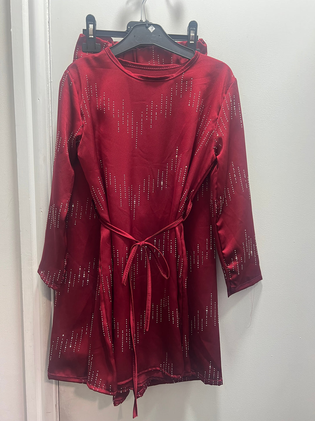 Satin Rhinestone Co-ord Set for Girls