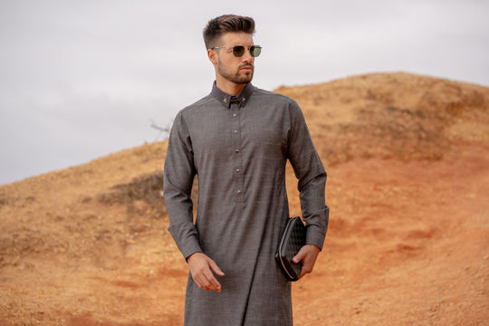 AAR2403 Al Ameer Latest Thobe/Jubba - Grey