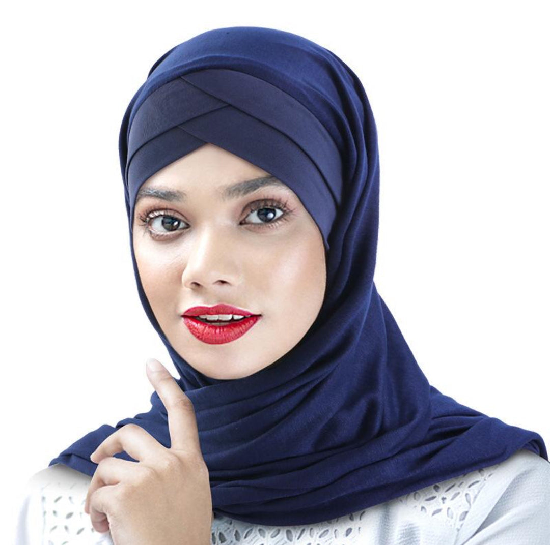 Easy Wear 2 in 1 Jersey Cap and Hijab attached