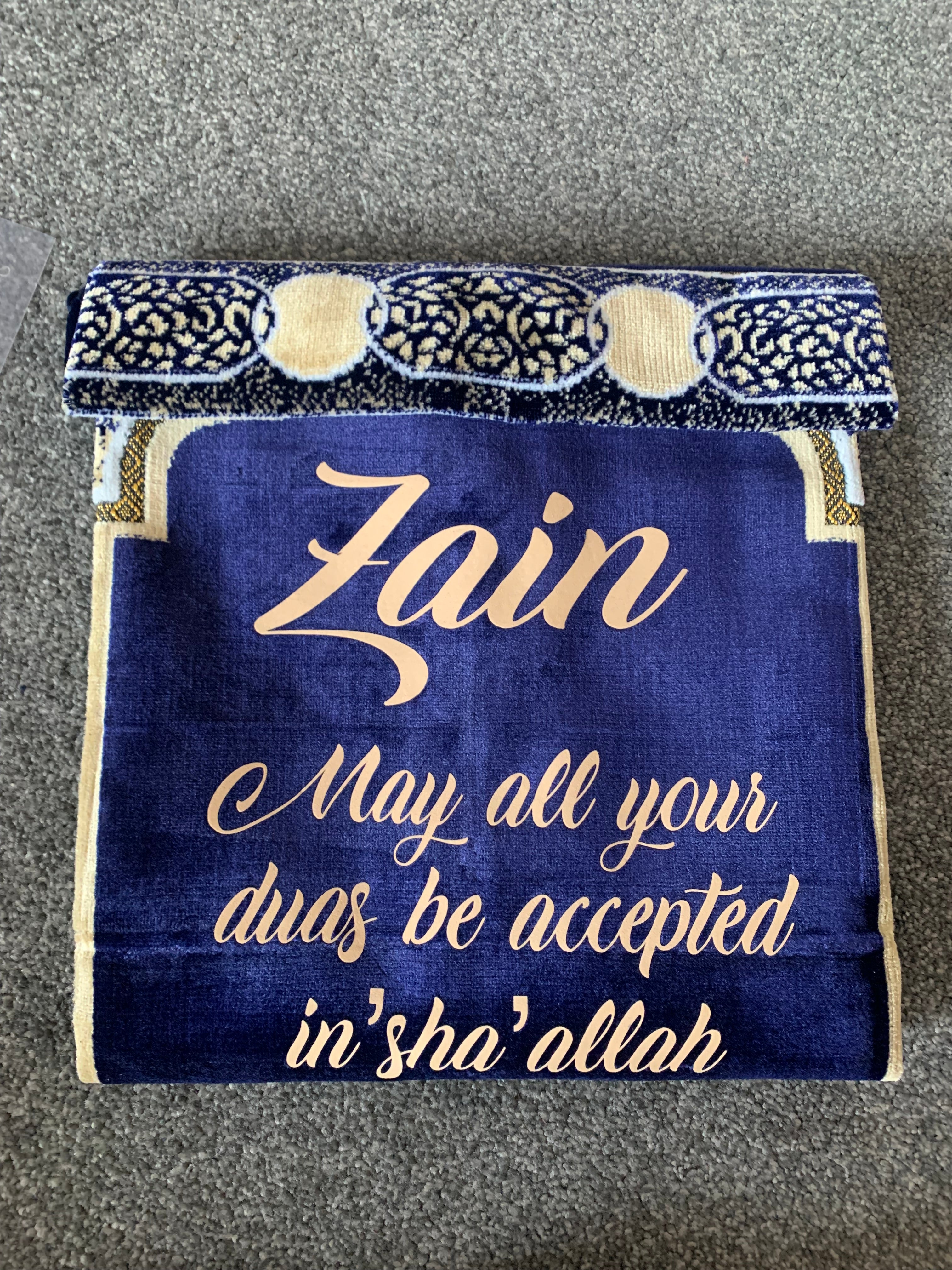 Bordered Adult Prayer Mat/ Personalised option – The Hijab World