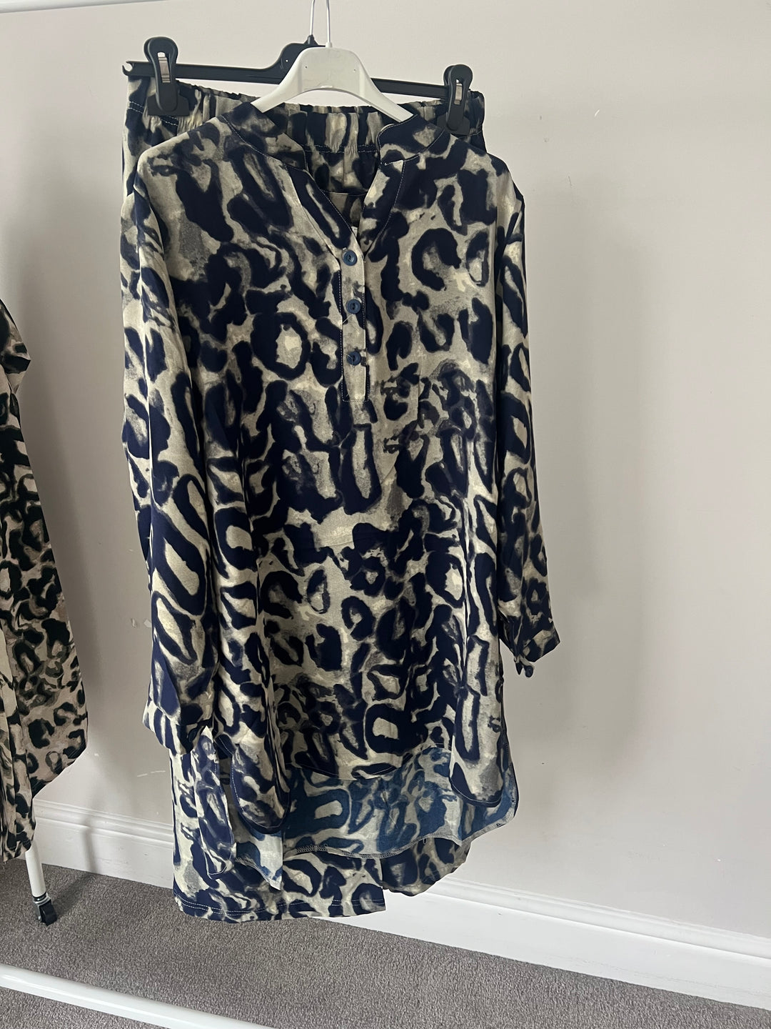 Animal printed 3 Button Soft Coords set