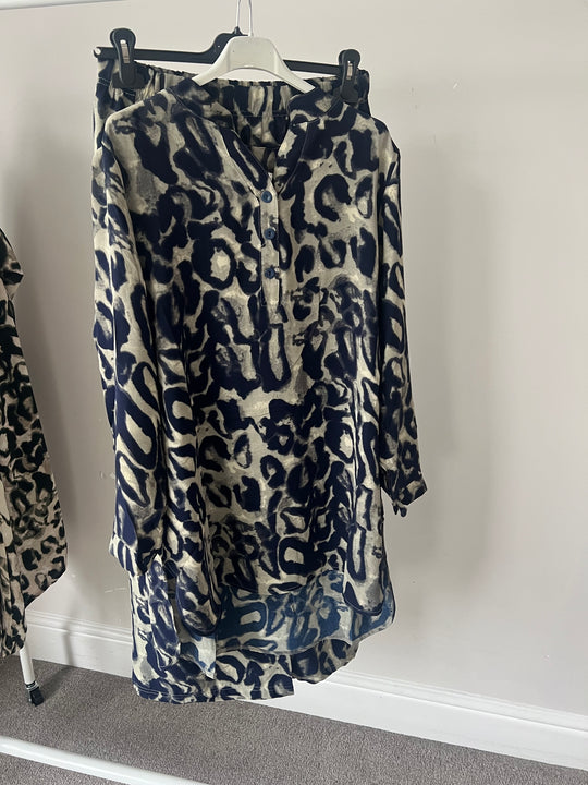 Animal printed 3 Button Soft Coords set