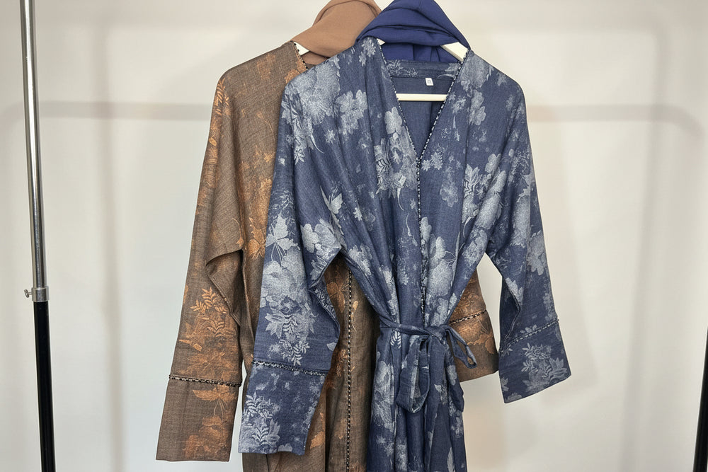 Noor Jacquard Beaded Abaya Set