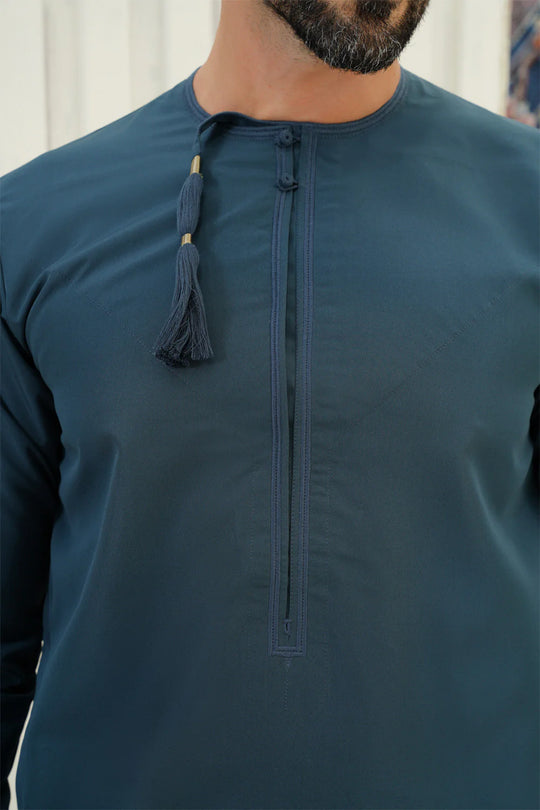 Faris Omani Thobe/Jubba - Aegean Blue