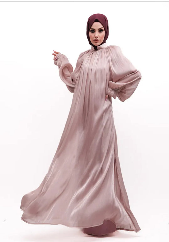 Pink Organza Umbrella Abaya