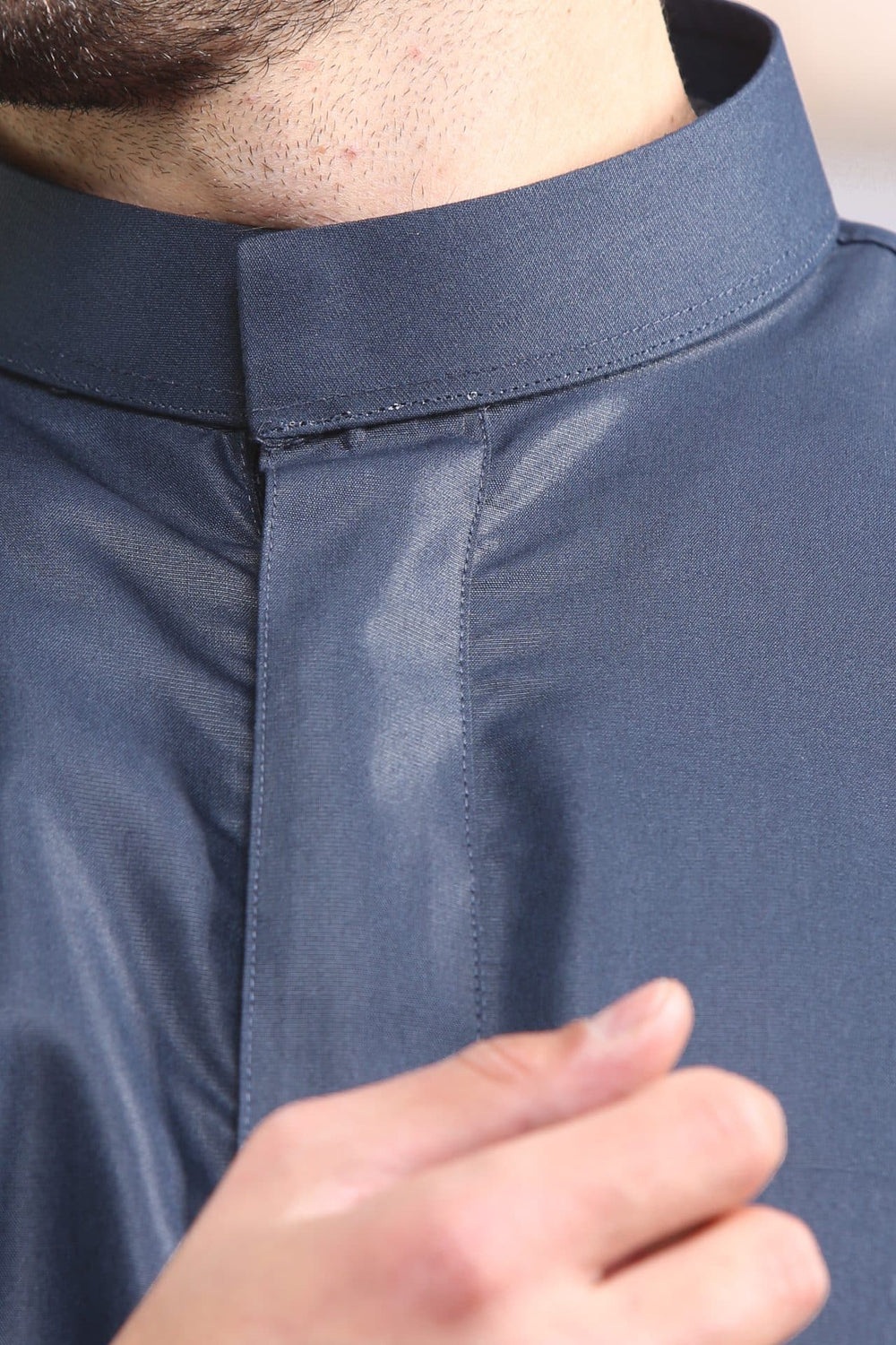 Collar Oxford Thobe/ Jubbah  - Navy