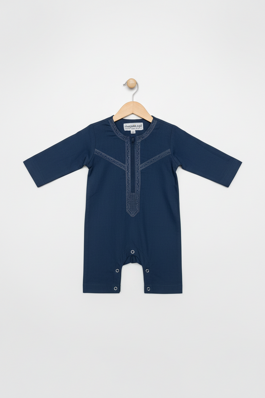 Baby Emirati Rompers in Dark Ocean Blue