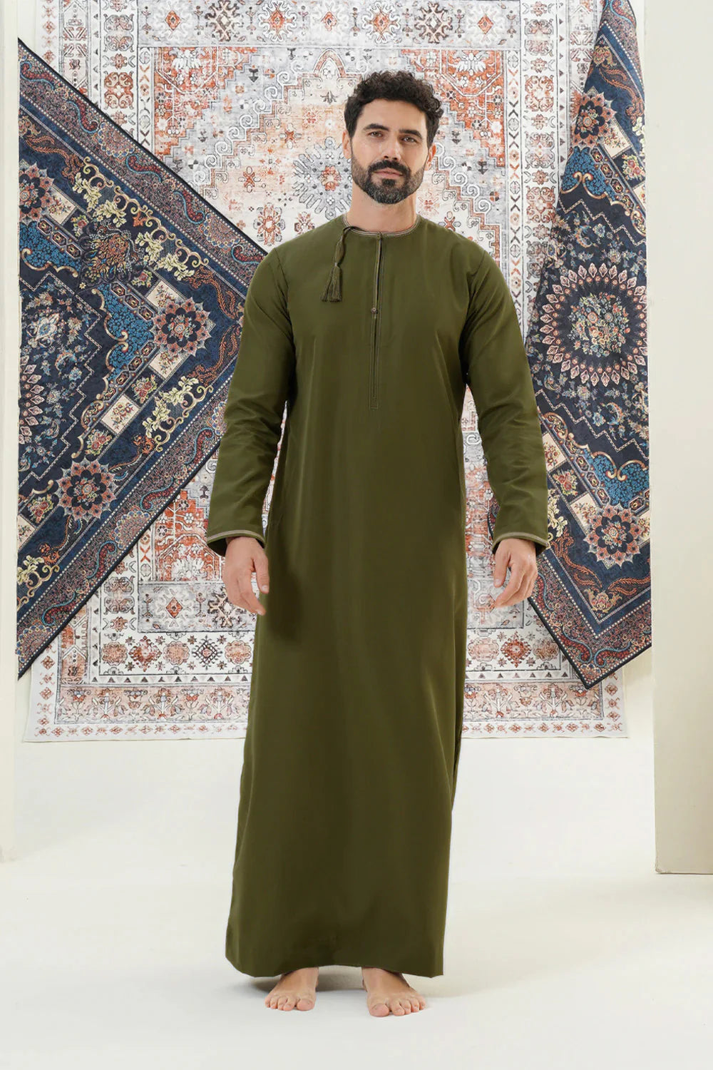 Faris Omani Thobe/Jubba - Forest Green