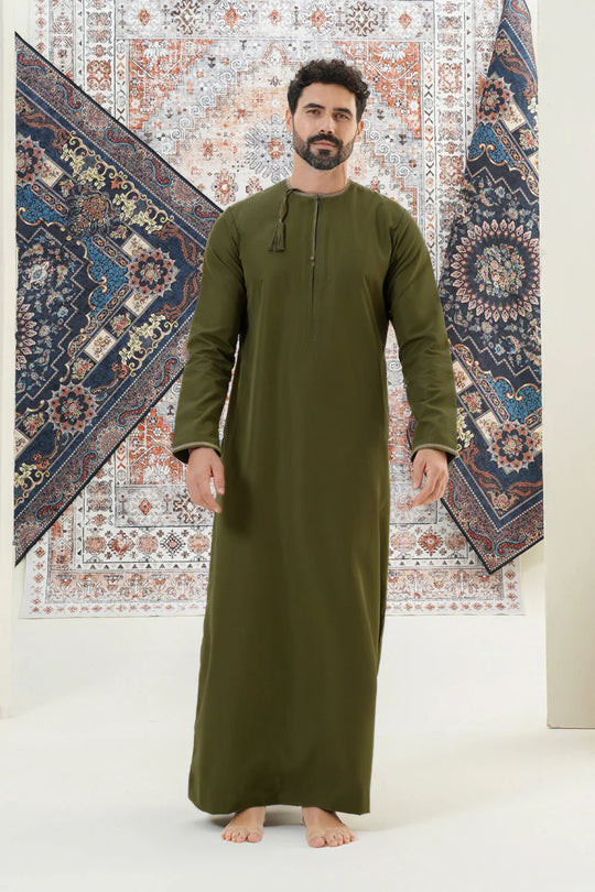 Faris Omani Thobe/Jubba - Forest Green